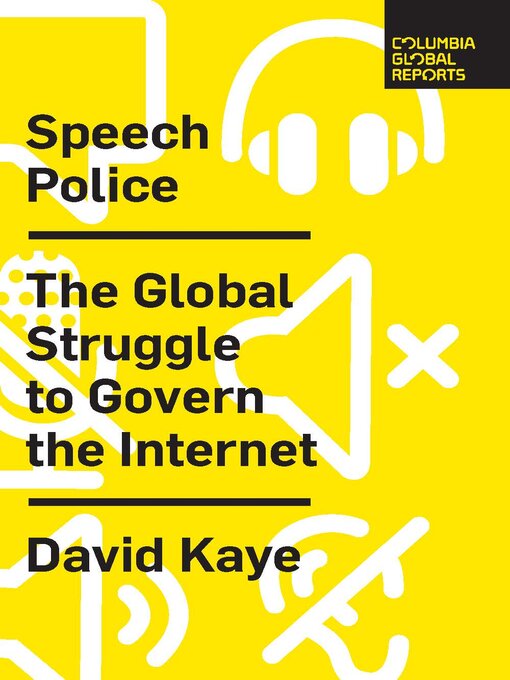 Title details for Speech Police by David Kaye - Available